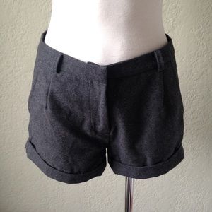 Kaitlyn Wool-like Charcoal Grey Shorts