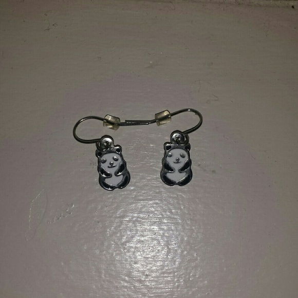 Panda bear dangle earrings
