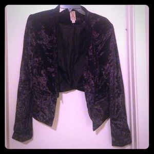 Crushed Velvet Tuxedo Jacket Blazer