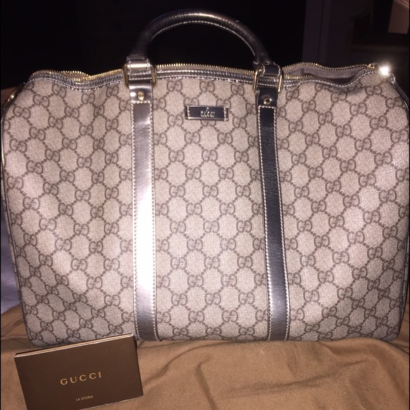 Gucci Metallic Silver Large Duffle Bag! - Picture 3 of 4