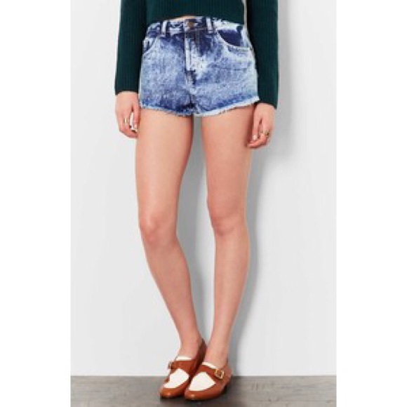 Topshop High Waisted Denim Shorts