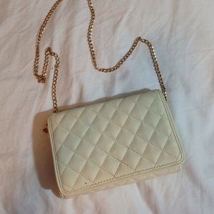 Cream crossbody bag