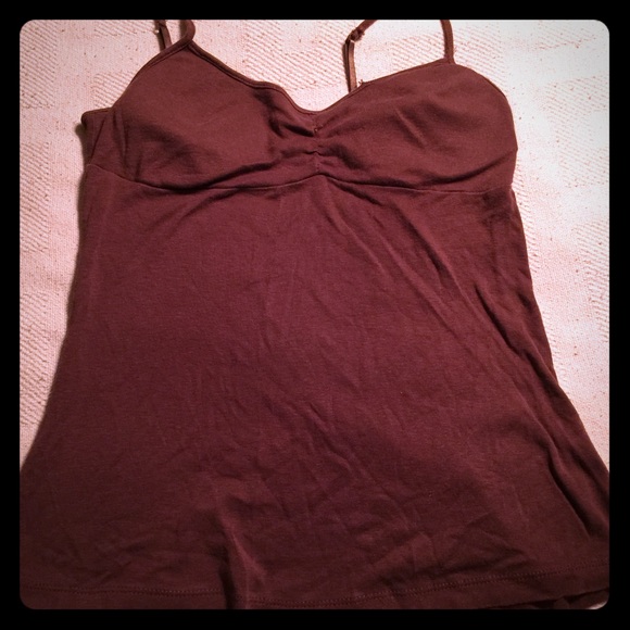 Thin strap brown shirt