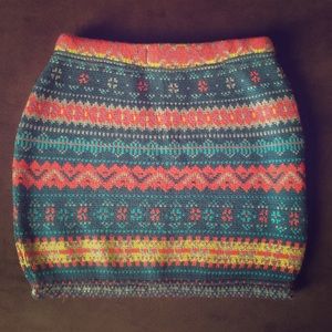 Knitted mini skirt