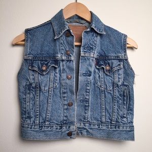 Vintage Levi's cropped denim vest
