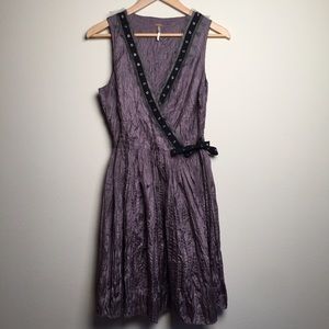 Free People silk wrap dress