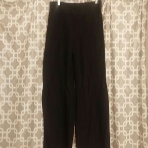 Black Ann Taylor Wide Leg Linen Pants
