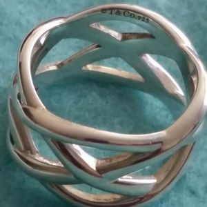 Retired Tiffany & Co silver knots ring 6