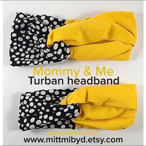 Mommy and me turban headband set
