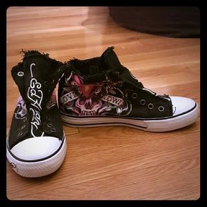 Ed Hardy high top sneakers