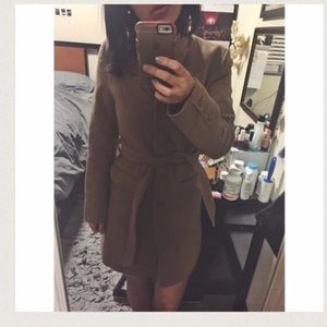 H&M cream/brown peacoat size 4