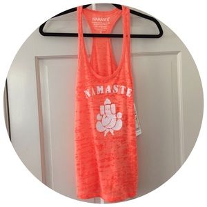 Namaste Orange Funky Yoga tank
