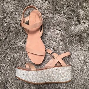 Zara glitter platform sandal