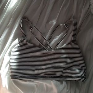 Lululemon Free to Be Bra COLOR: Grey/white stripes