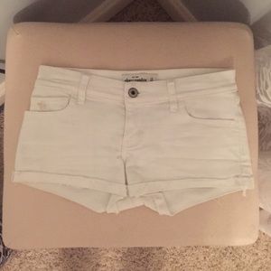 Abercrombie kids white denim shorts