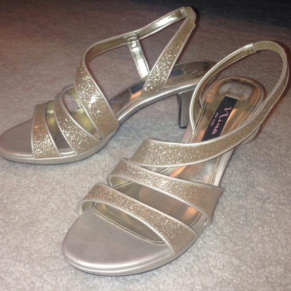 Strappy gold sandals