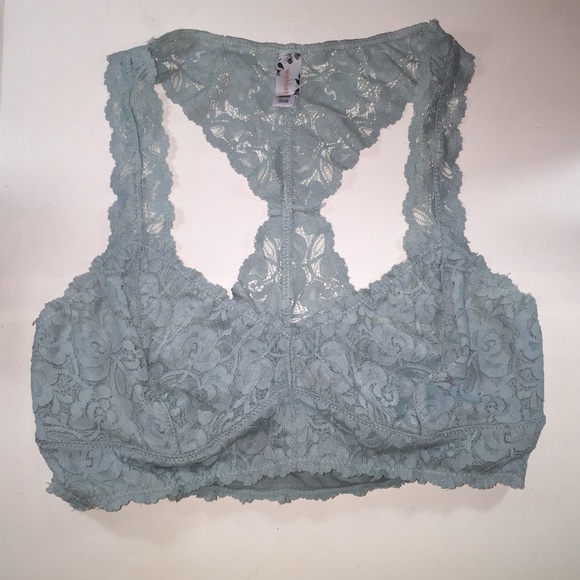 Powder blue lace bralette