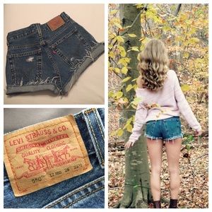 Levi's cut-off denim shorts