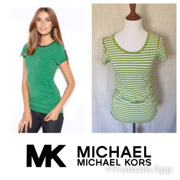 ✨Michael Kors Cold Shoulder Zipper Tshirt