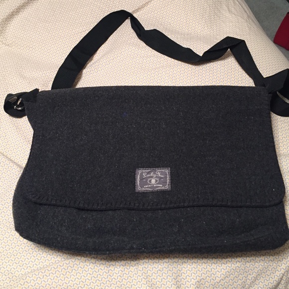 Lucky Brand Heather grey messenger purse