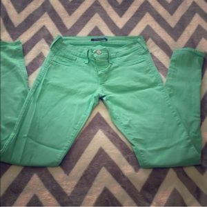 Mint green jeans