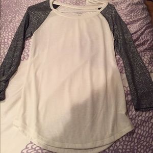 Super cute sparkly sleeve American Eagle shirt