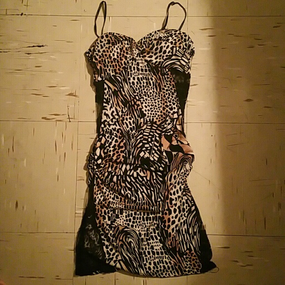 Leopard Print And Abstract Dress