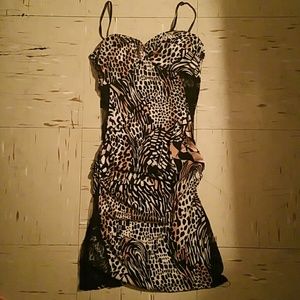 Leopard Print And Abstract Dress