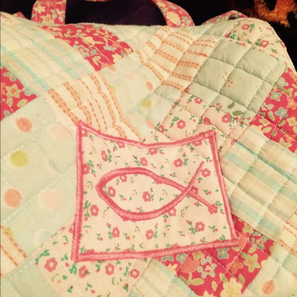 Sold! Bella Taylor Quilted Backpack with Fish - Picture 3 of 4