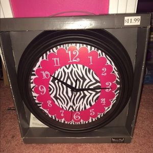 Zebra print clock