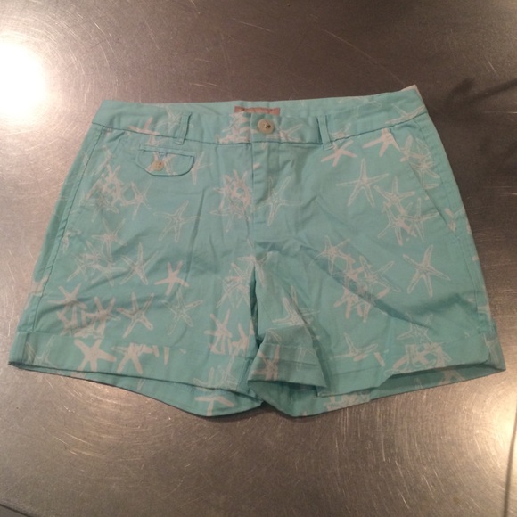 BANANA REPUBLIC Light Blue/Starfish Shorts Size 4