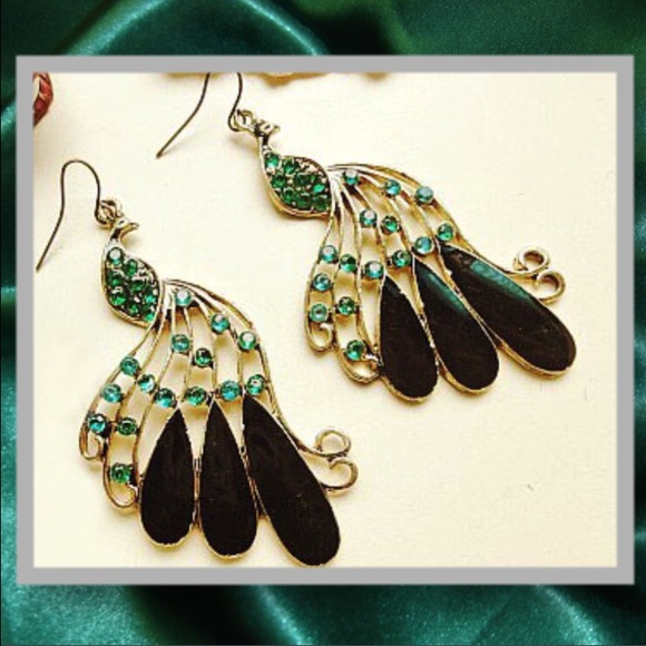 Peacock earrings