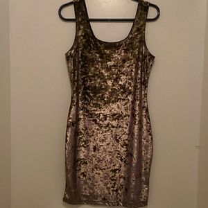 Forever 21 Metallic crushed Velvet Dress