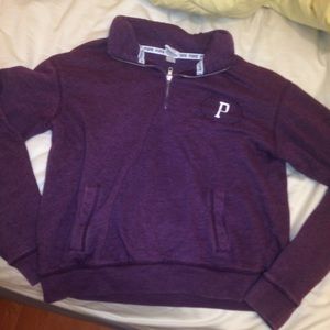 Vs pink burgandy half zip