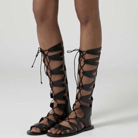 🆕TOPSHOP 'FIGTREE' GLADIATORS (Black)