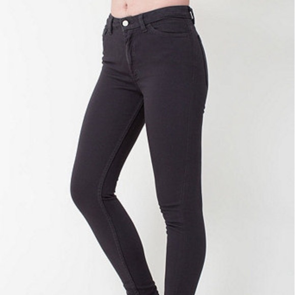 Stretch Bull denim side zip pant