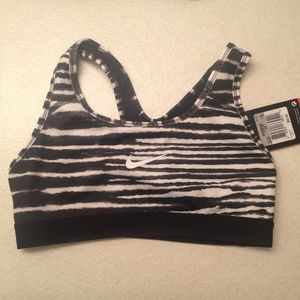 NWT Nike Pro Zebra Stripe Bra