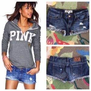 Victoria's Secret PINK destroyed denim shorts sz 4