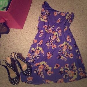 Floral one shoulder dress