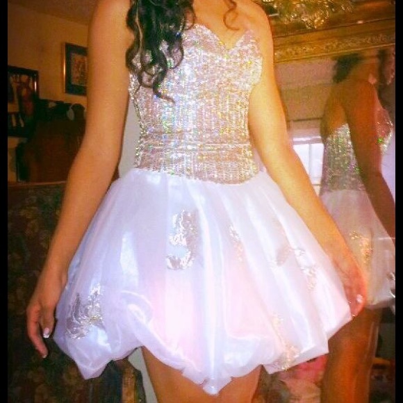 Jovani white and silver Dress