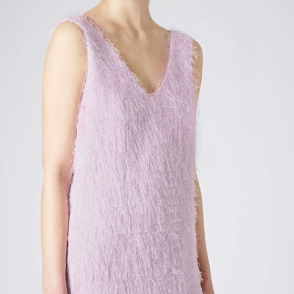 Top shop lilac fringe mini dress