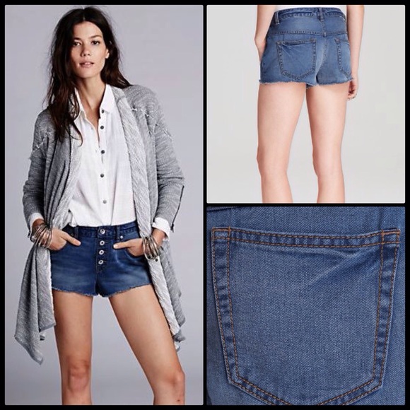 Free People Denim - FREE PEOPLE ✌🏼️ Buttonfront Midrise Cutoffs NWT