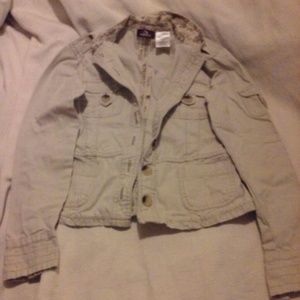 Khaki button up jacket
