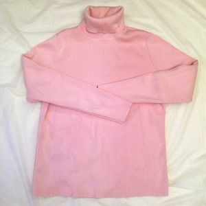 Ralph Lauren pink ribbed turtleneck sweater