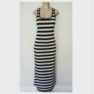 Black and white maxi dress