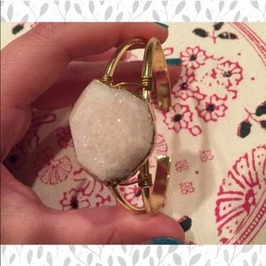 White Druzy Cuff Bracelet