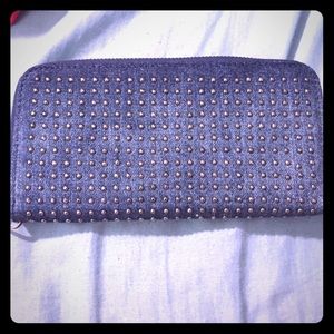 Denim studded Wallet NWT