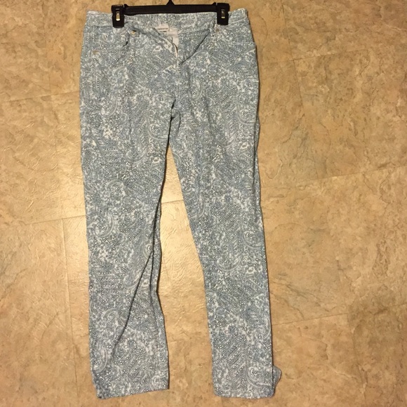 Patterned skinny jeans