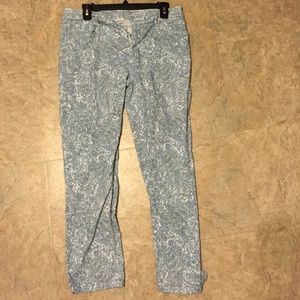 Patterned skinny jeans