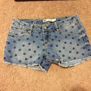 Levi's Polka Dot Denim Shorts Size 7